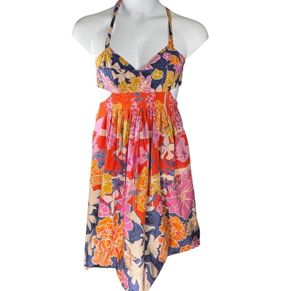 Maeve Anthropologie Colorful Halter Dress Size 2